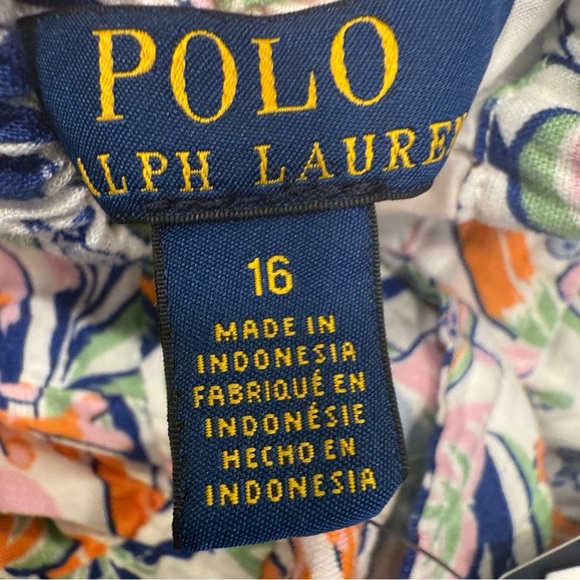 Polo Ralph Lauren Dress Big Girls Sz 16 Linen-Cotton Tropical Beach Summer NWT - Picture 11 of 12